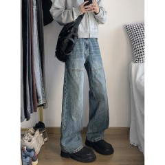 American high street jeans for men, trendy brand casual pants with high design and high sense of style