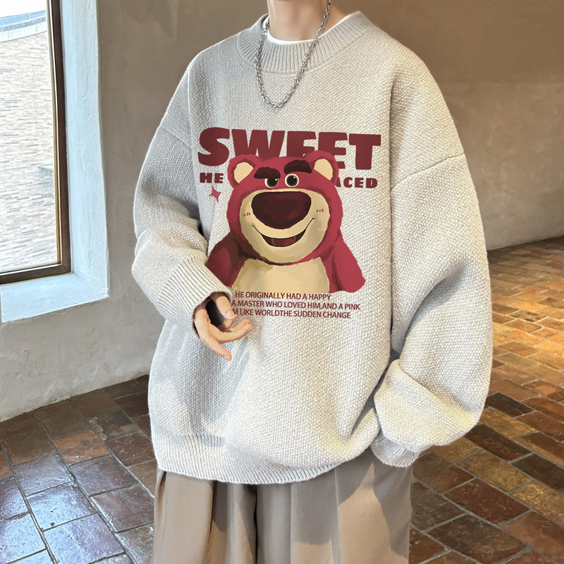 high quality!  Autumn and winter half turtleneck sweater for men, velvet thickened sweater for men, knitted sweater for men
