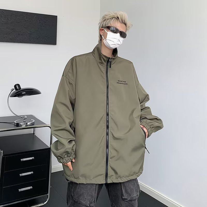 Spring and Autumn Jacket Women's Outdoor Camping Design Hooded Functional Loose BF Work Jacket