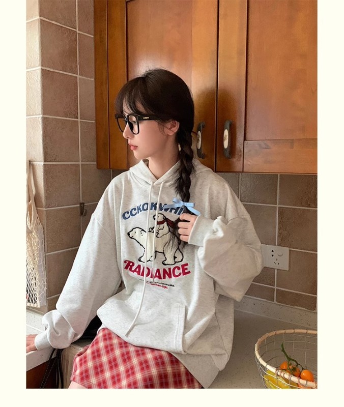 women's printed winter sweatshirt