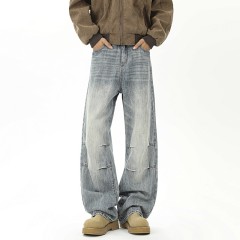 American high street jeans for men, trendy brand casual pants with high design and high sense of style