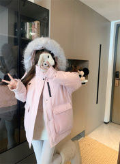 Thick design, loose workwear parka cotton casual all-match jacket