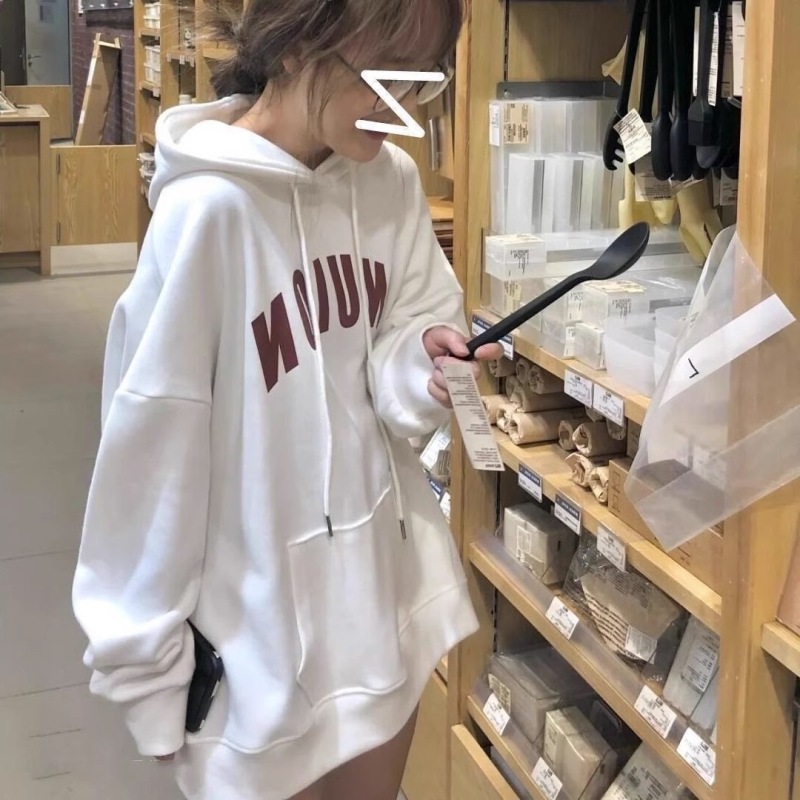 women's printed hooded sweatshirt