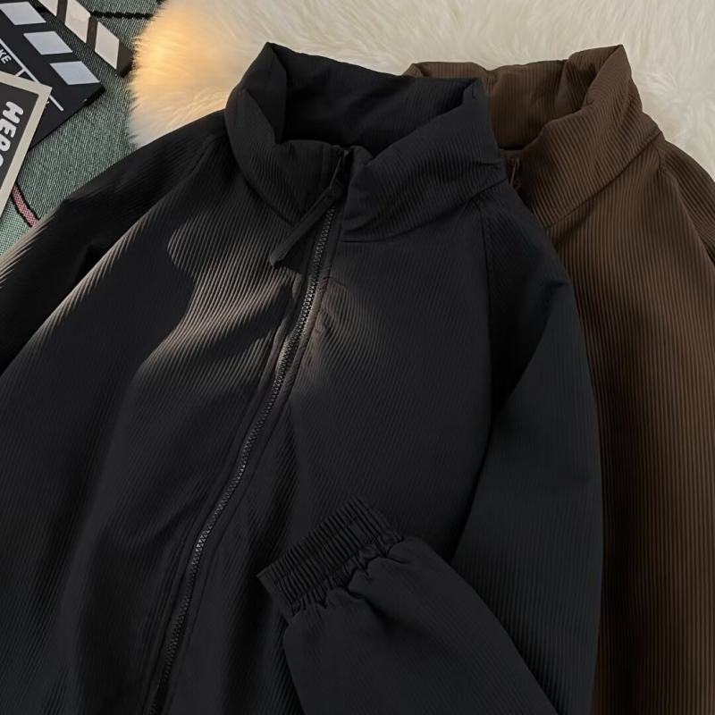 Thickened velvet winter men's stand-up collar cotton-padded jacket corduroy warm cotton-padded jacket