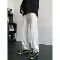 New Hong Kong style American high street ins trendy brand simple straight jeans