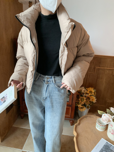Small short down jacket fashionable stand collar cotton coat bread coat women's coat cotton coat