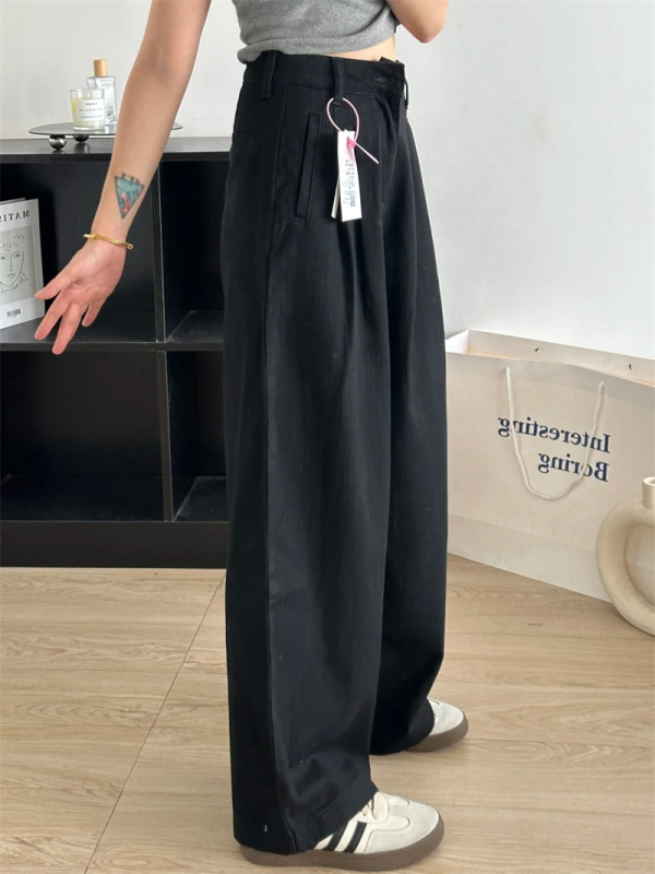 Autumn versatile high-waist slim straight pants plus size fat mm high-quality straight pants