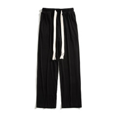 Spring and summer casual straight trousers for men and women with ribbed texture