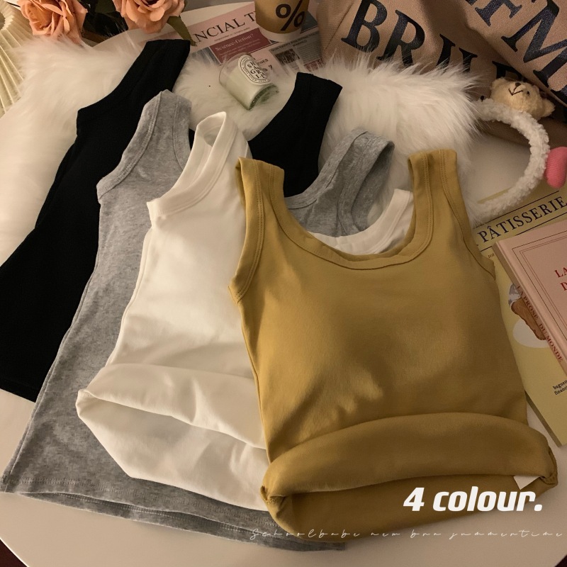 Actual price, real shot, no need to wear bra, vest with breast pads, small suspender top underneath, hot girls can wear short tops outside