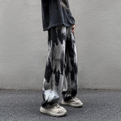 New American High Street Tie Dye Straight Jeans