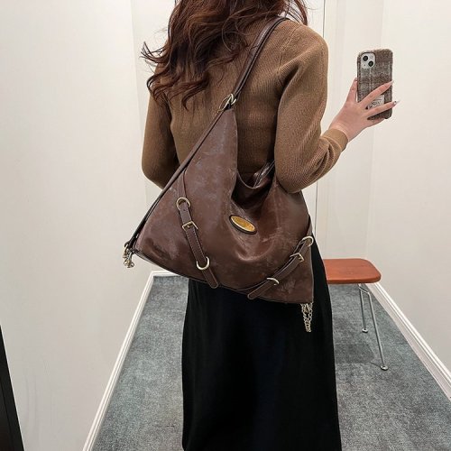 Retro bag women's new fashion versatile shoulder bag trendy tote bag multi-functional women's bag high-end crossbody bag