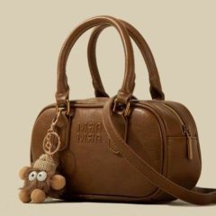 Niche bowling bag women's fashion casual shoulder 2024 new style personalized crossbody bag handheld small round bag trendy