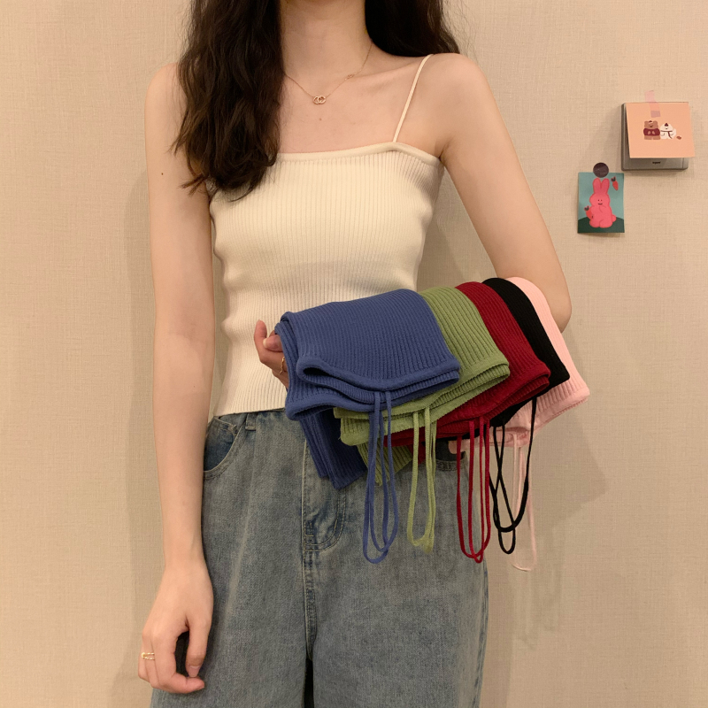 Actual shot and real price~Korean version of slim fit and versatile knitted camisole