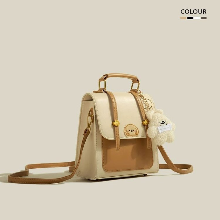 College style retro texture fashion new autumn and winter casual texture commuter portable shoulder crossbody bag for women