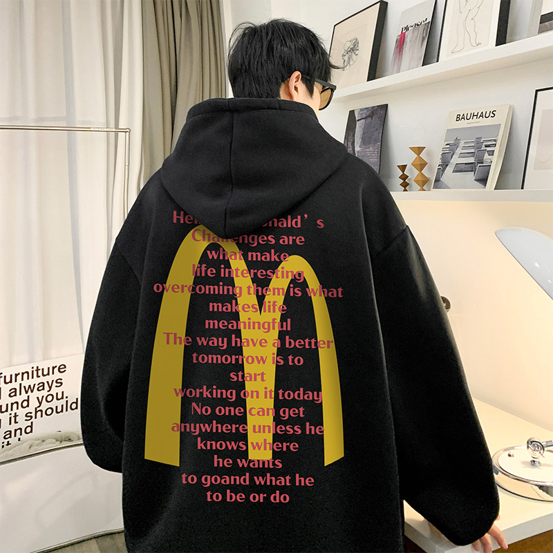 Live broadcast quality 360g heavyweight American printed sweatshirt