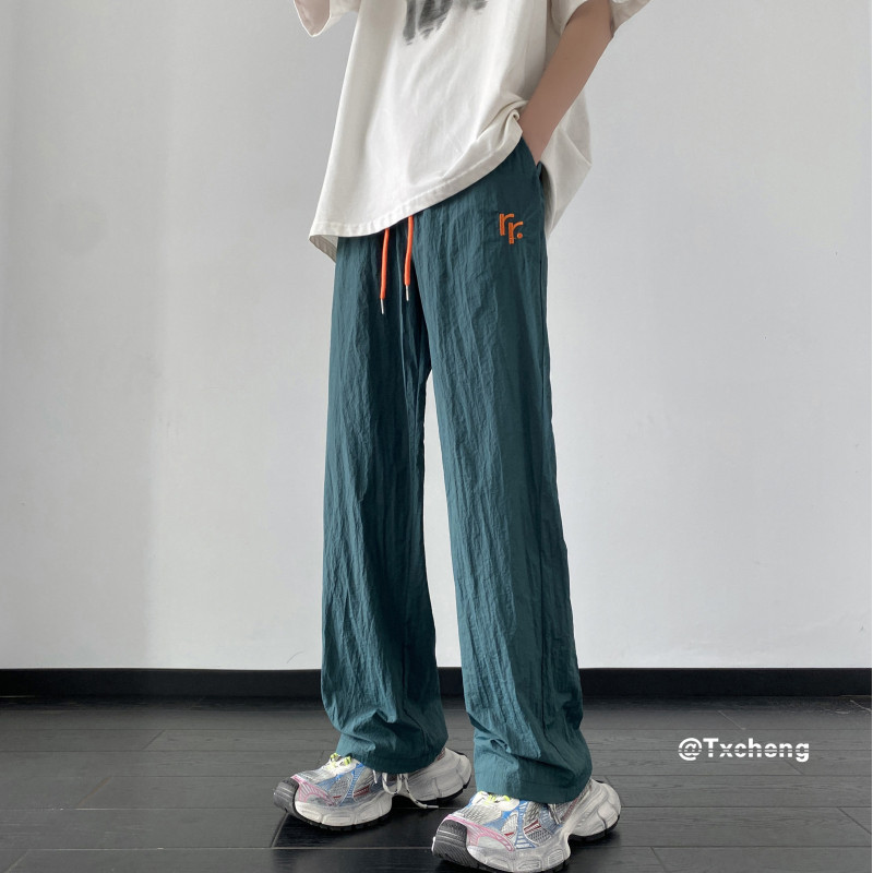 Dopamine trendy loose trousers thin casual quick-drying pants