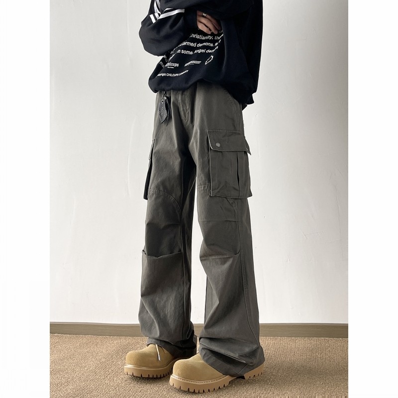 American high street niche casual pants for men, personalized workwear and versatile long pants