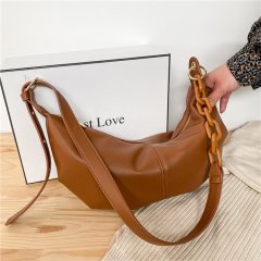 Large-capacity textured soft leather bag for women new fashion versatile crossbody bag niche women's shoulder dumpling bag