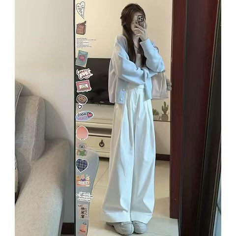 Autumn dopamine gentle style women's new Korean style lazy loose knitted cardigan