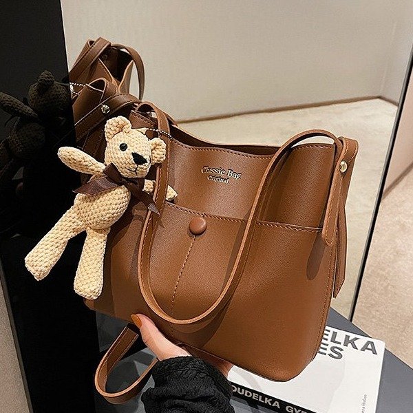 [Gift for Girlfriend] Bags for Women 2024 New Large Capacity Women’s Bucket Bag Textured Shoulder Bag Women’s Crossbody Bag