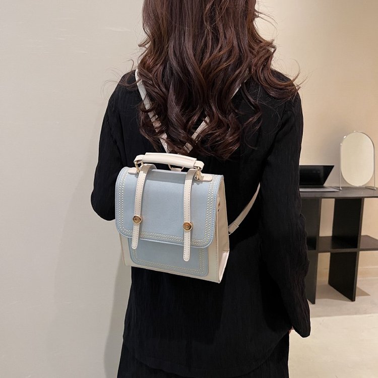 Small bag 2024 new style backpack female portable college student bag texture versatile frosted outing travel backpack