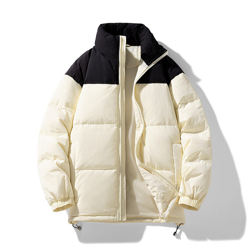 Men's and women's 90 white duck down winter cold-proof stand-up collar spliced ​​down jackets light version two-part