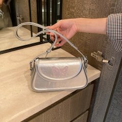 Niche design bag women's new fashion versatile crossbody bag simple embroidered shoulder armpit small square bag