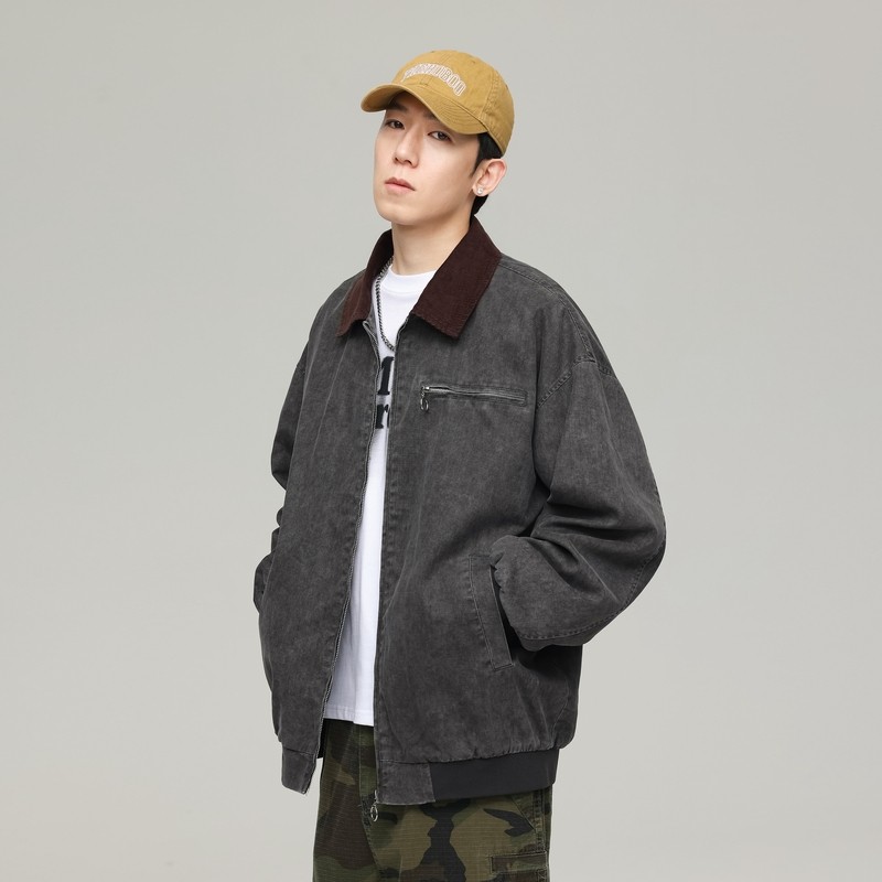 Autumn Jackets Men's Jackets Spring Autumn Autumn Clothes Boys Men's Lapel Windproof Tops