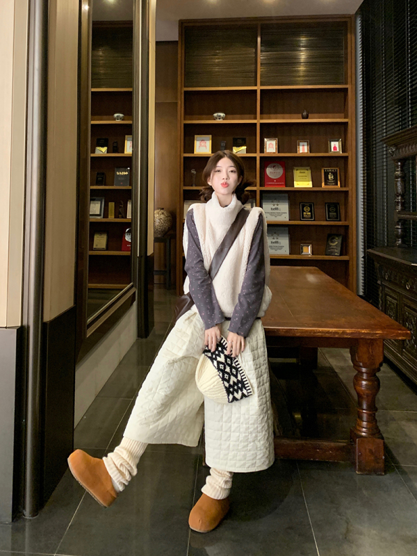 Autumn and winter Korean style fashionable high collar stackable slimming sleeveless pullover vest