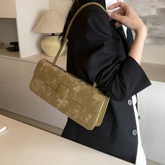 French fashion retro popular simple baguette women's bag 2024 new fashion simple niche fashion single shoulder armpit bag