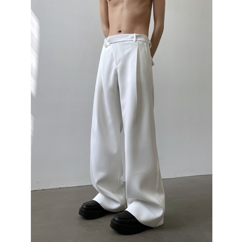 Supply ~ Deconstructed design draped trousers, loose straight casual pants