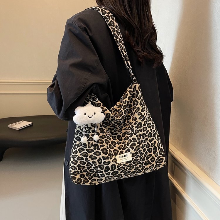 Bags for Women Large Capacity 2024 Autumn and Winter New Casual Leopard Print Shoulder Underarm Bag Shopping Bag Class Commuting Bag