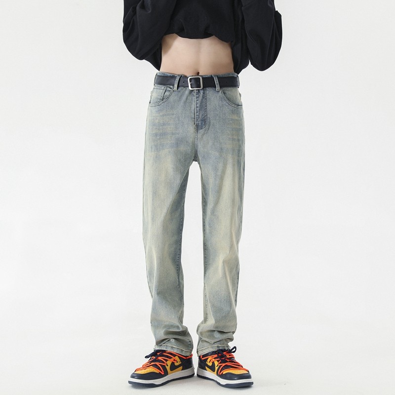Spring style American trendy high-elastic slim jeans