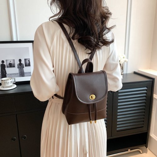 Korean fashion high-end texture small backpack new simple casual college style backpack drop shipping