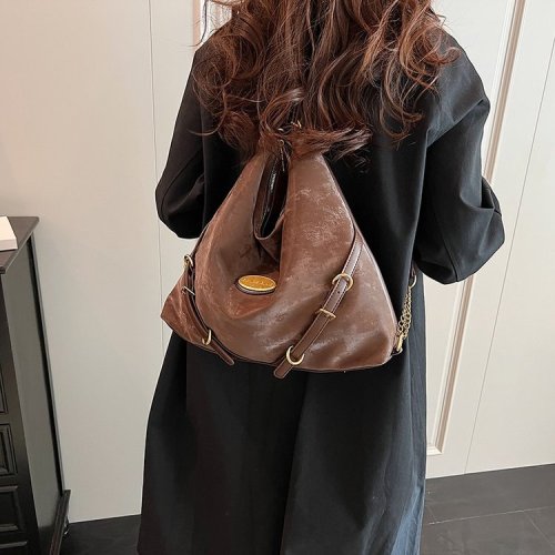 Retro bag women's new fashion versatile shoulder bag trendy tote bag multi-functional women's bag high-end crossbody bag