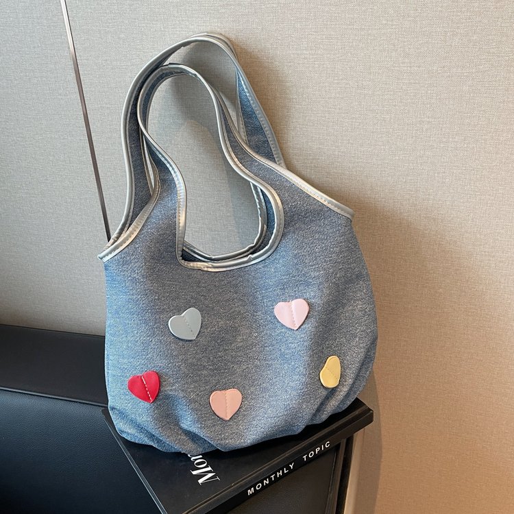 Niche design girl's high-looking and cute vegetable basket bucket bag 2024 new casual versatile portable tote bag