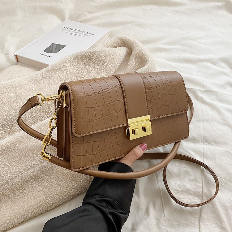 bags Retro texture solid color bag women's bag new casual crossbody bag simple single shoulder armpit small square bag