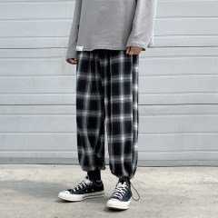 American Retro Straight Mesh Pants Korean Style Casual Two-Wear Drawstring Leg Pants