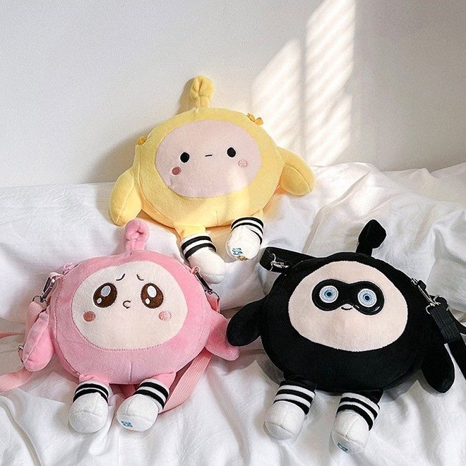 New plush toy bag grabber doll large capacity diagonal cross cute student class bag girl doll cartoon