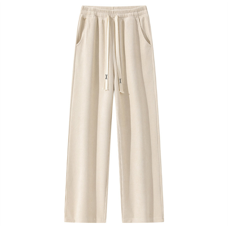Corduroy trousers foreign trade large size youth solid color versatile casual straight-leg sports trousers