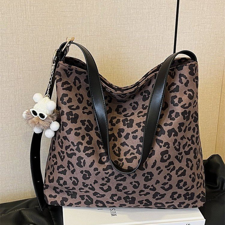 Nanfeng Chio2nd Early Autumn Limited Tote Bag Women's Retro Style Leopard Print Bag Large Capacity Shoulder Crossbody Bag