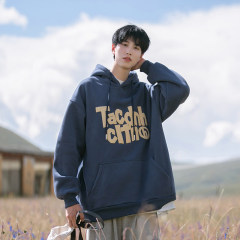 Japanese heavyweight hooded sweatshirt men's autumn cityboy trendy loose retro casual top high street versatile