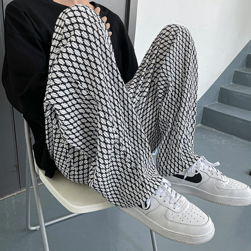 New style casual personalized color pants thin ice silk floor mopping trousers