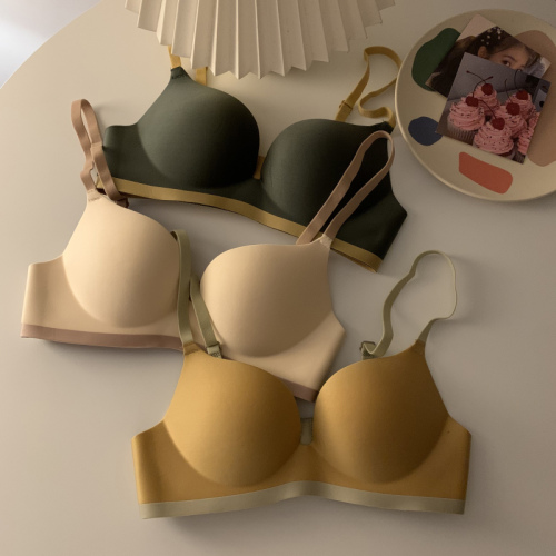 Real-priced underwear for women, seamless small breasts, big bra, no steel ring, push-up, comfortable girl student bra set