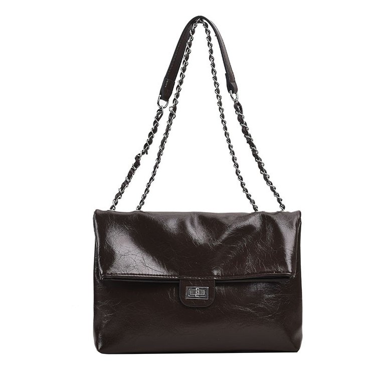 Foreign trade bag women's large capacity 2024 autumn new fashion popular versatile commuter chain shoulder crossbody bag