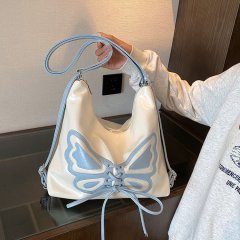 Beautiful texture and personality single shoulder armpit bag fashionable 2024 new student school bag large capacity backpack for women