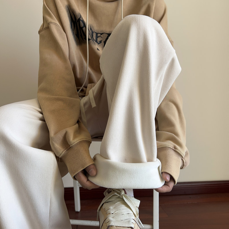 Deep inventory of plus velvet plus kapok velvet European cotton velvet corduroy casual pants