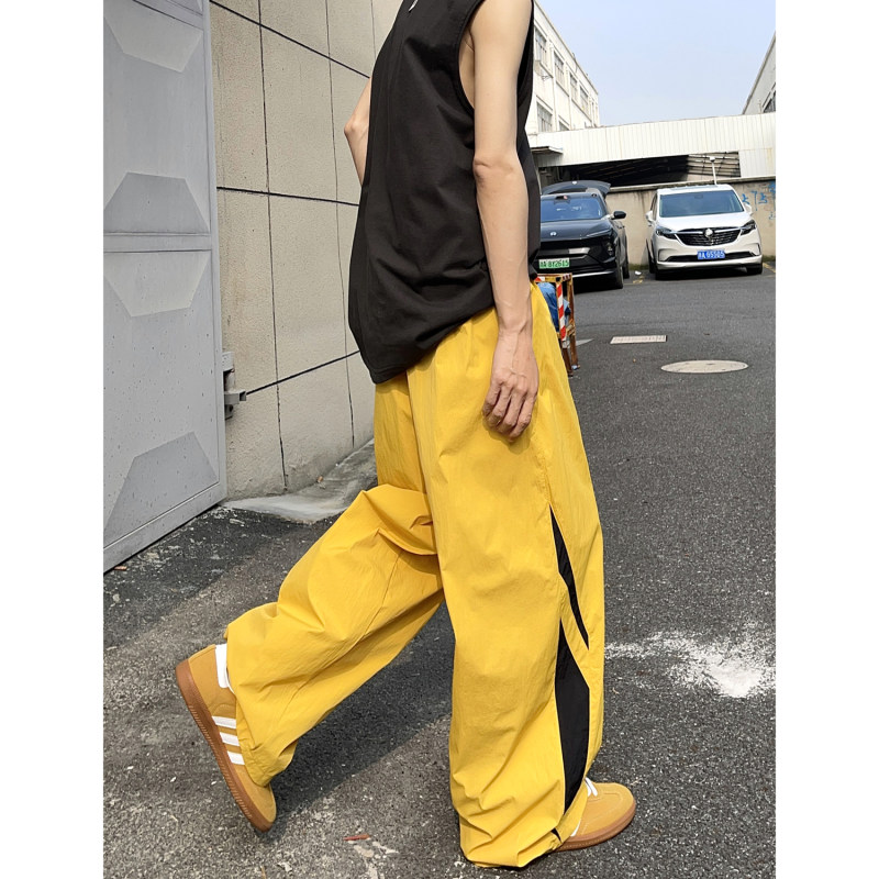 Summer dopamine paratrooper pants sports hip-hop casual pants quick-drying wide-leg pants