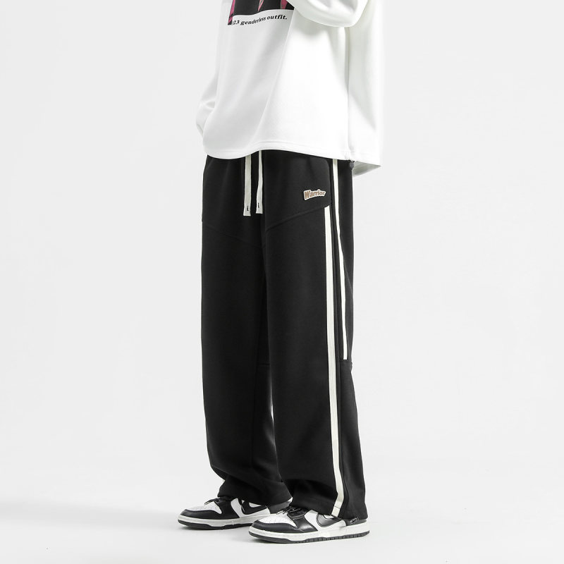 New sweatpants for students and teenagers, casual pants with VIP quality stickers