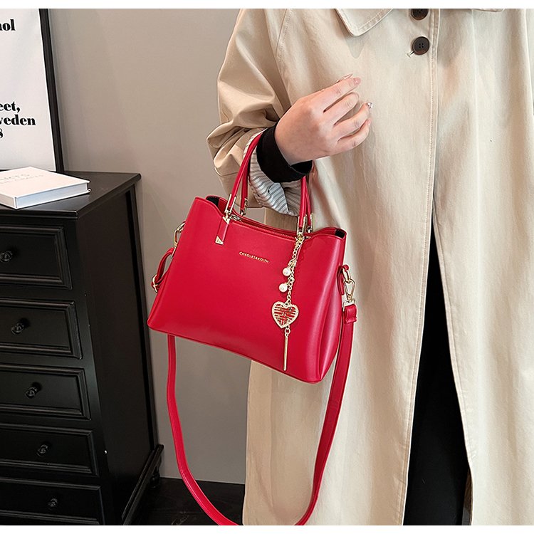 Red handbag wedding gift bag bridal bag female elegant middle-aged mother style grandma large capacity wedding bag